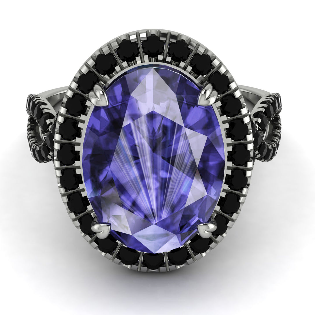Glamorous Oval Tanzanite Ring - Jordyn No. 209