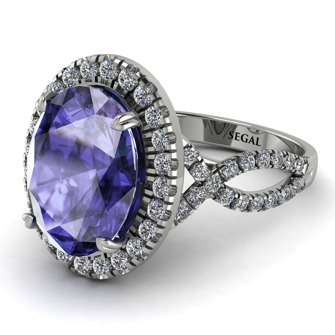 Glamorous Oval Tanzanite Ring - Jordyn No. 203