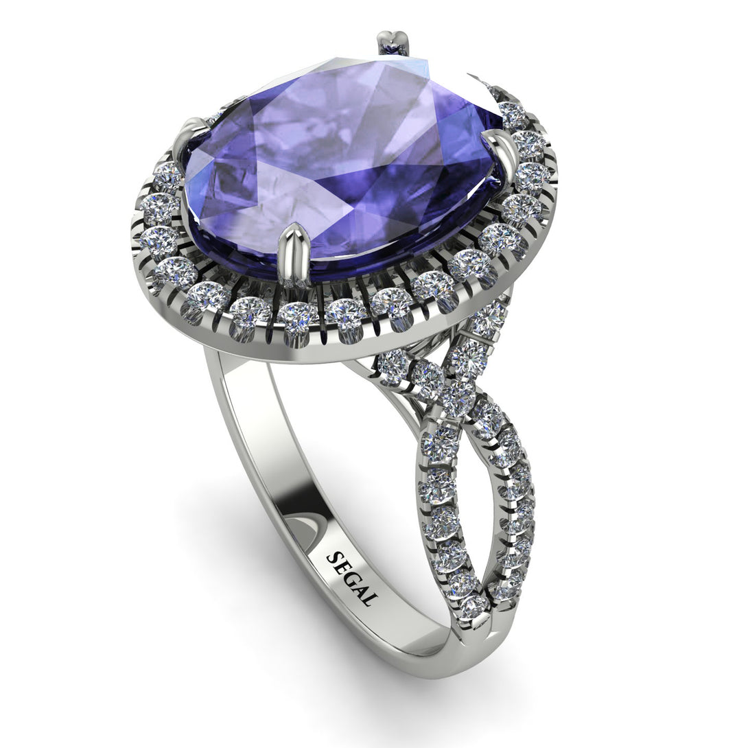 Glamorous Oval Tanzanite Ring - Jordyn No. 203