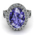 Glamorous Oval Tanzanite Ring - Jordyn No. 203
