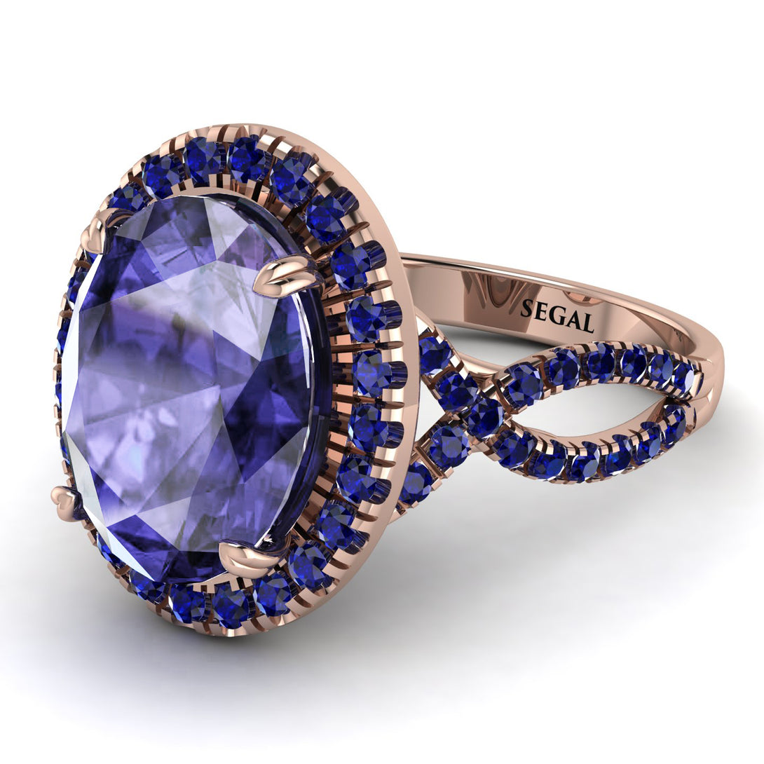 Glamorous Oval Tanzanite Ring - Jordyn No. 214