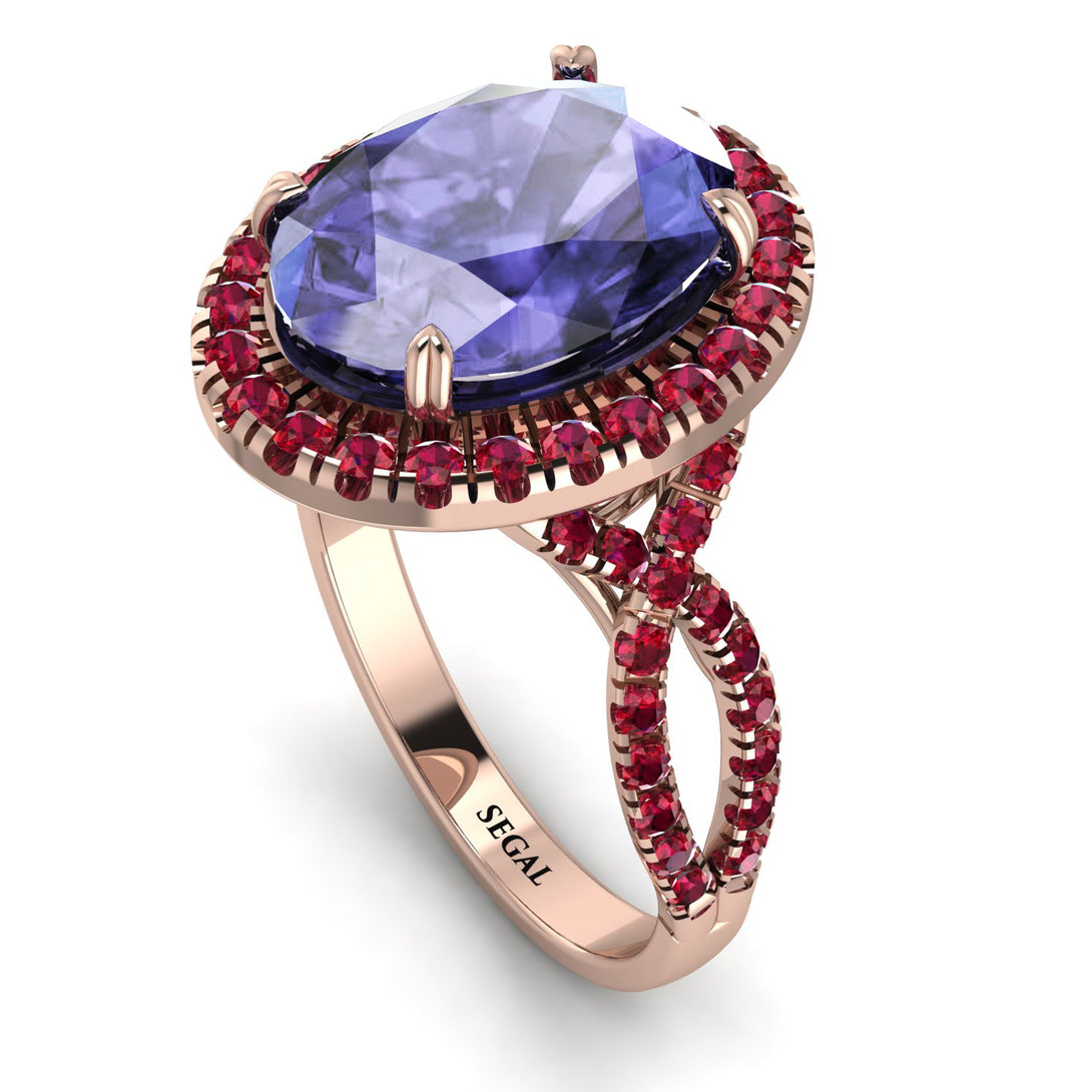 Glamorous Oval Tanzanite Ring - Jordyn No. 211