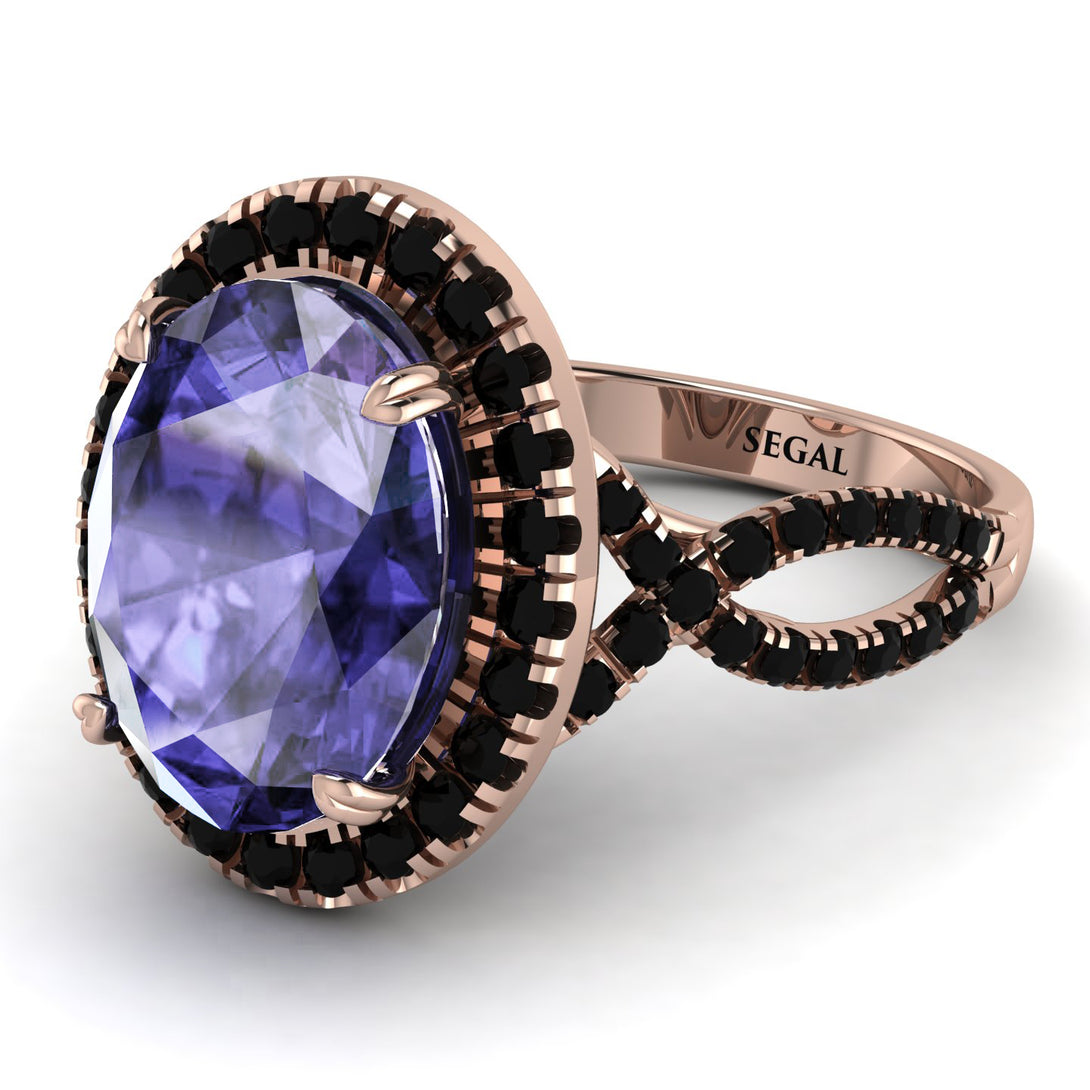 Glamorous Oval Tanzanite Ring - Jordyn No. 208