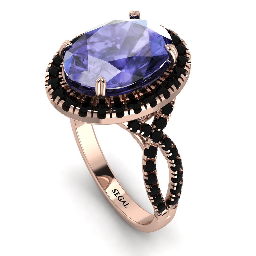 Glamorous Oval Tanzanite Ring - Jordyn No. 208