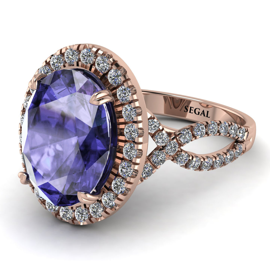 Glamorous Oval Tanzanite Ring - Jordyn No. 202