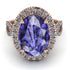 Glamorous Oval Tanzanite Ring - Jordyn No. 202