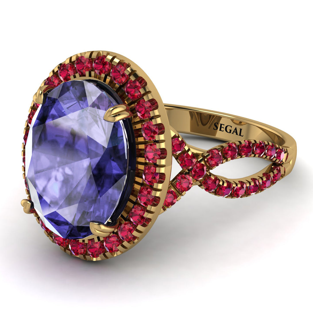 Glamorous Oval Tanzanite Ring - Jordyn No. 210