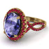 Glamorous Oval Tanzanite Ring - Jordyn No. 210