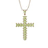 Glamorous Peridot Cross Pendant - Raymond No. 702