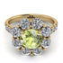 Glamorous Peridot Halo Engagement Ring - Amaya No. 701 image 2