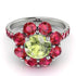 Glamorous Peridot Halo Engagement Ring - Amaya No. 712 image 2