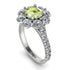 Glamorous Peridot Halo Engagement Ring - Amaya No. 703 image 4