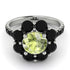 Glamorous Peridot Halo Engagement Ring - Amaya No. 709 image 2