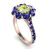 Glamorous Peridot Halo Engagement Ring - Amaya No. 714 image 3