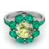 Glamorous Peridot Halo Engagement Ring - Amaya No. 706 image 2