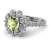 Glamorous Peridot Halo Engagement Ring - Amaya No. 703 image 1