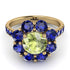 Glamorous Peridot Halo Engagement Ring - Amaya No. 713 image 3