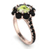 Glamorous Peridot Halo Engagement Ring - Amaya No. 708