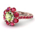 Glamorous Peridot Halo Engagement Ring - Amaya No. 711 image 1