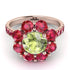 Glamorous Peridot Halo Engagement Ring - Amaya No. 711 image 2