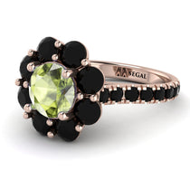 Glamorous Peridot Halo Engagement Ring - Amaya No. 708 image 1