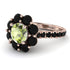 Glamorous Peridot Halo Engagement Ring - Amaya No. 708 image 1
