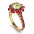 Glamorous Peridot Halo Engagement Ring - Amaya No. 710 image 4