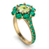 Glamorous Peridot Halo Engagement Ring - Amaya No. 704 image 4