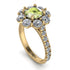 Glamorous Peridot Halo Engagement Ring - Amaya No. 701 image 4