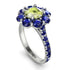 Glamorous Peridot Halo Engagement Ring - Amaya No. 715