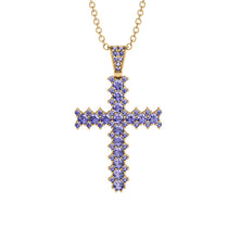 Glamorous Tanzanite Cross Pendant - Raymond No. 201 image 1