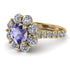 Glamorous Tanzanite Halo Engagement Ring - Amaya No. 201