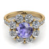 Glamorous Tanzanite Halo Engagement Ring - Amaya No. 201