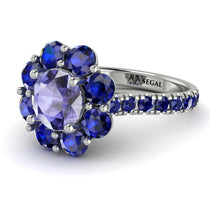 Glamorous Tanzanite Halo Engagement Ring - Amaya No. 215 image 1