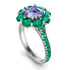 Glamorous Tanzanite Halo Engagement Ring - Amaya No. 206