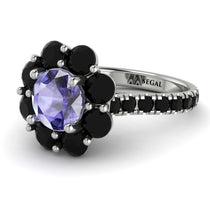 Glamorous Tanzanite Halo Engagement Ring - Amaya No. 209 image 1