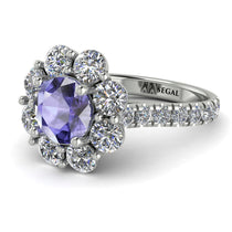 Glamorous Tanzanite Halo Engagement Ring - Amaya No. 203 image 1