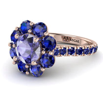 Glamorous Tanzanite Halo Engagement Ring - Amaya No. 214 image 1