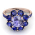 Glamorous Tanzanite Halo Engagement Ring - Amaya No. 214