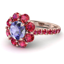 Glamorous Tanzanite Halo Engagement Ring - Amaya No. 211 image 1