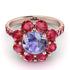 Glamorous Tanzanite Halo Engagement Ring - Amaya No. 211