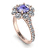 Glamorous Tanzanite Halo Engagement Ring - Amaya No. 202