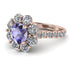 Glamorous Tanzanite Halo Engagement Ring - Amaya No. 202 image 1