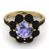 Glamorous Tanzanite Halo Engagement Ring - Amaya No. 207