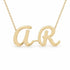 Gold Name Necklace – A R | 14K Solid Gold