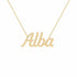 Gold Name Necklace – Alba | 14K Solid Gold