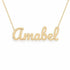 Gold Name Necklace – Amabel | 14K Solid Gold