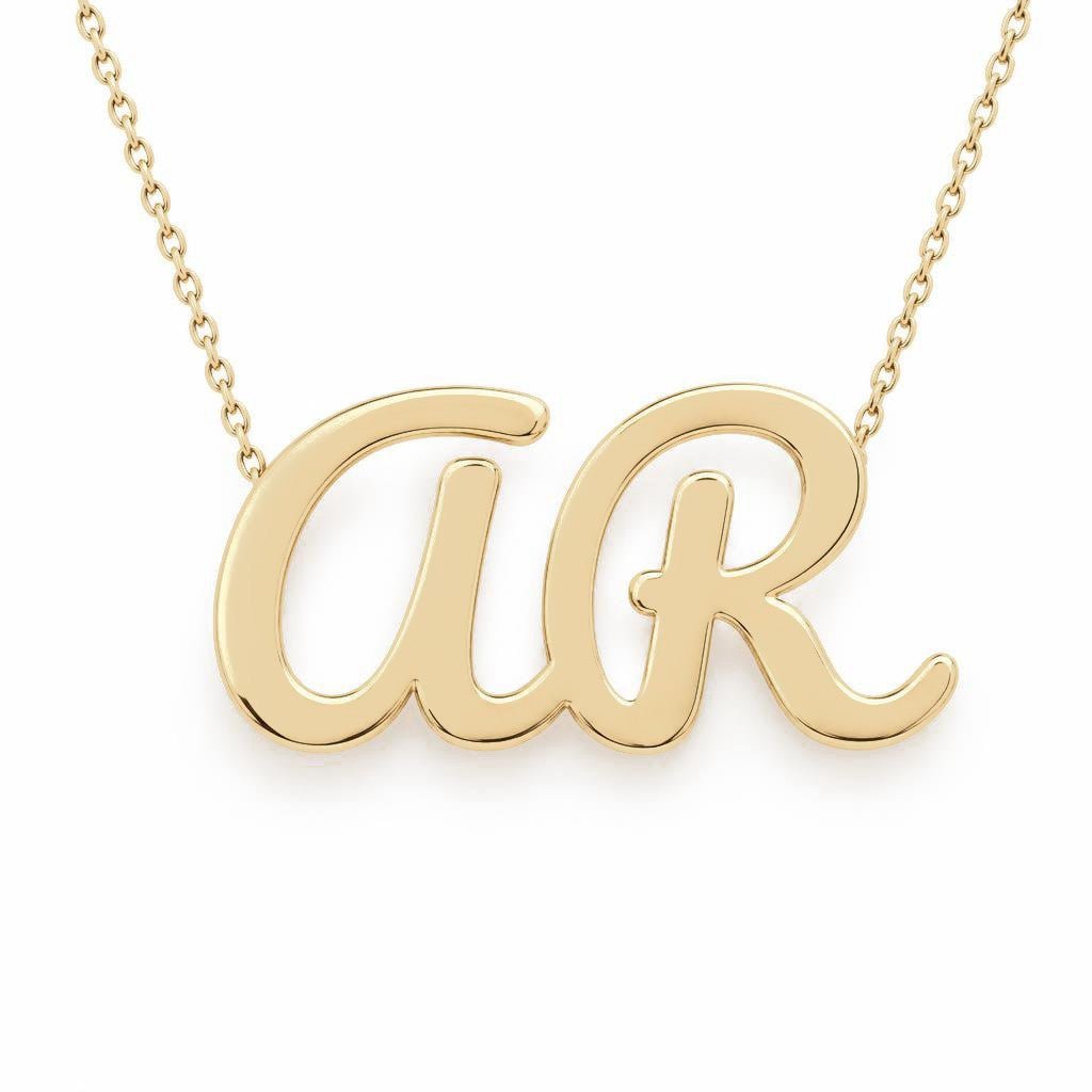 Gold Name Necklace – Ar | 14K Solid Gold