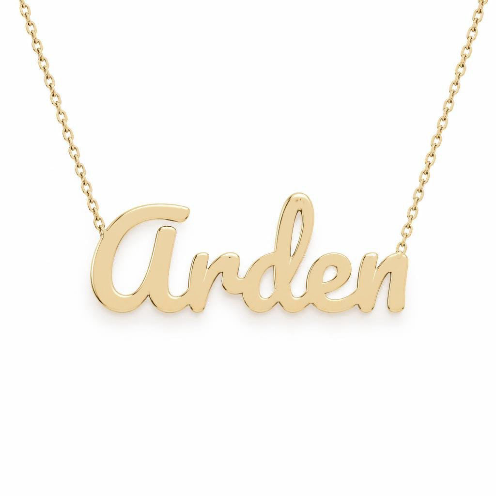 Gold Name Necklace – Arden | 14K Solid Gold
