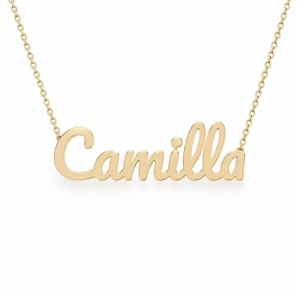 Gold Name Necklace – Camilla | 14K Solid Gold